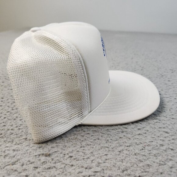 Vintage Trucker Hat Snapback Cap Cerdec Slutes PPG Evansville IN White Rope Foam - Picture 4 of 10